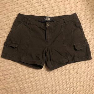 Grey north face shorts.